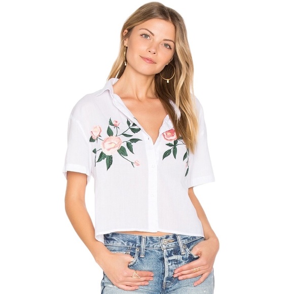 Rails Tops - 💕RAILS💕 Embroidered Button down shirt Sz M